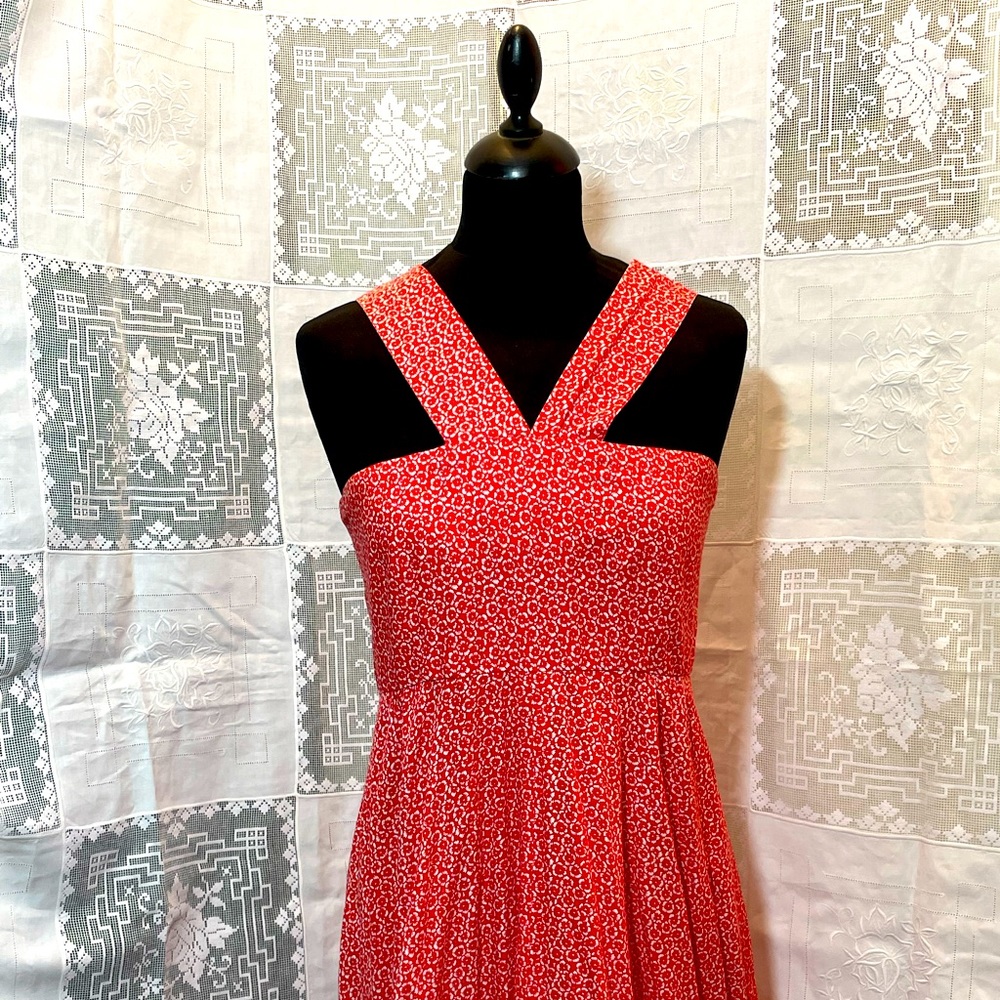 Vintage 60’s Full Length v-Neck Maxi Dress